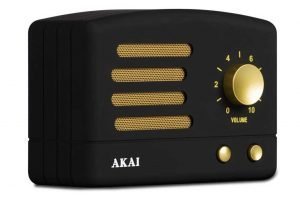 AKAI Vintage Black Bluetooth Speaker R50BTBK